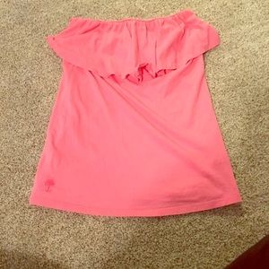 Lilly Pulitzer strapless shirt.